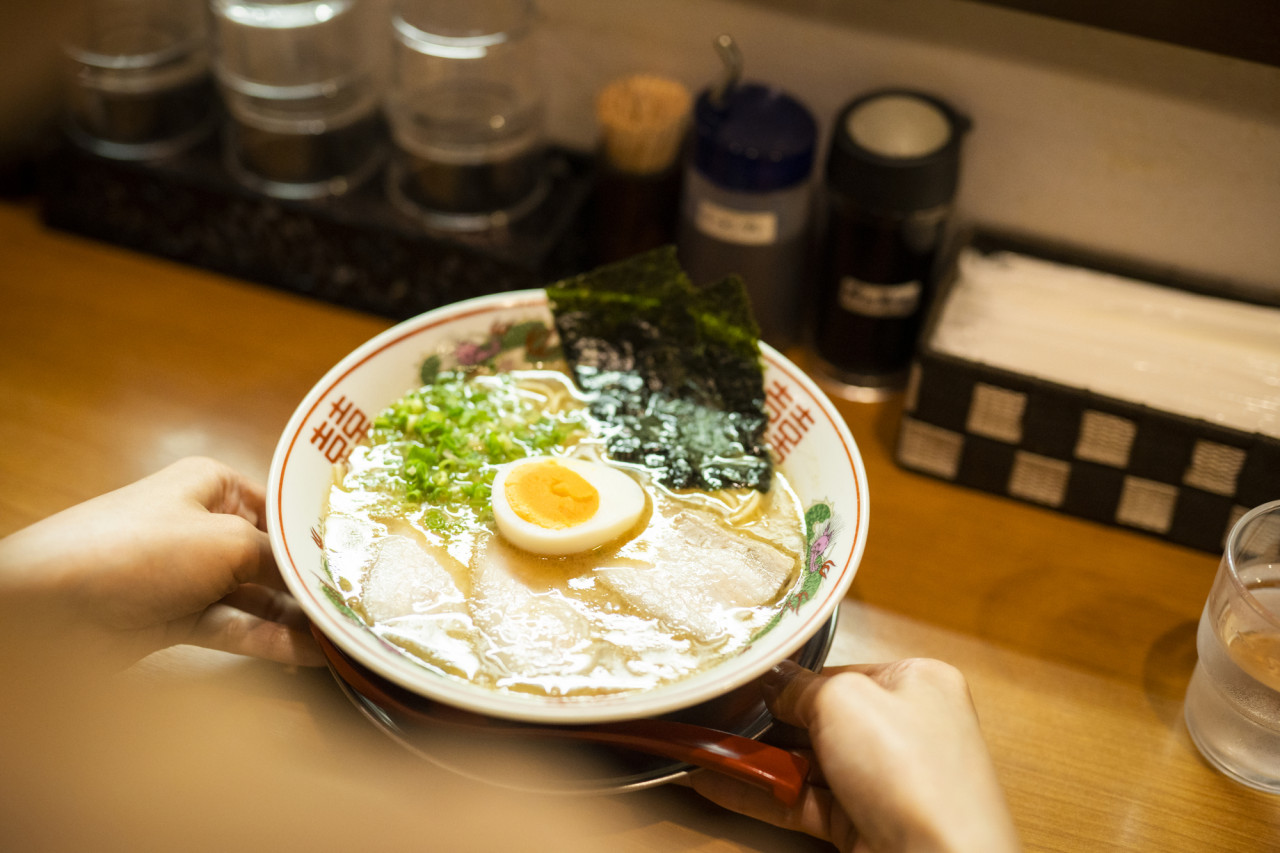 卵と海苔とねぎ入りラーメン